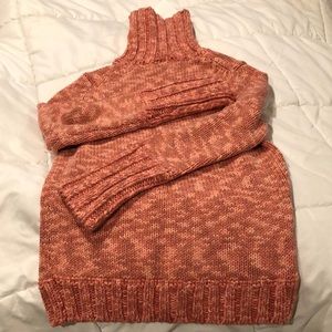 Gap turtleneck sweater. NWT. Coral/pink with shimmer threaded throughout.